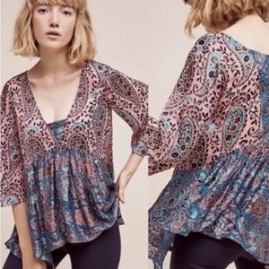 Anthropologie‎ Floreat Boho Blouse Size XS